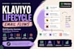 build klaviyo lifecycle email flows and customer journey automation