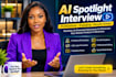create a professional ai spotlight interview video for your brand