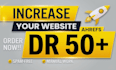 increase ahrefs domain rating 50 plus with permanent backlinks
