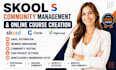 setup skool community, skool setup and course creation