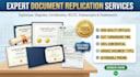 replicate any document, certificate, degree, ielts, school diploma, statement