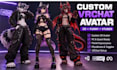 create custom vrchat avatar, vrc avatar, VR character and 3d model