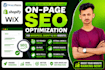 do wordpress shopify wix on page SEO optimization