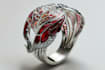design jewelry illustration, ring, earrings