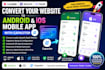 convert lovable base44 replit website to android ios mobile app with capacitor