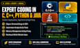 solve complex tasks in c, c plus plus, python and java