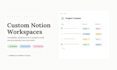 setup a custom notion template and workspace for you