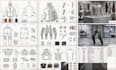 design technical flat sketch and clothing tech pack