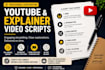write engaging youtube and explainer video scripts