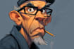 draw artistic cartoon caricatures