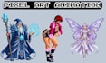 draw 8bit pixel art animation sprite sheet lofi animation animated gif scenery