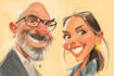 draw artistic cartoon caricatures