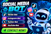 develop social media bot, tiktok bot, instagram bot, twitter x bot, youtube bot