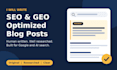 write humanized SEO blog content and articles