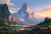 create fantasy landscape illustrations