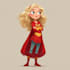 design cute boy and girl superhero characters
