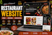 design a modern restaurant website with online menu and ordering