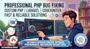 fix PHP, laravel, codeigniter, javascript and mysql bugs