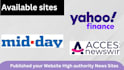 published article midday, yahoo finace , accesswire
