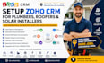 setup zoho crm plumbers roofer solar installers lead generation automation flows