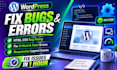 fix wordpress issues, wordpress bug fix, wordpress website