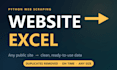 do web scraping and data extraction to excel or CSV