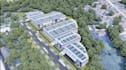 create military equipment storage, warehouse system design, site plan rendering