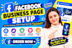 do facebook business page setup, create and optimize social media page setup