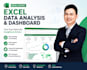 do excel data analysis, data cleaning and dashboard visualization