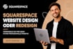 squarespace website, designe oder redesignte squarespace website, landingpage