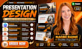 do pitch deck, powerpoint presentation design, google, canva slides and figma