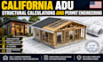 provide california adu structural calculations and permit engineering