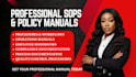 write professional sops, procedures, policies and operations manuals