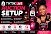 setup  a tiktok live auction for your beauty product