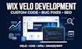 develop custom wix velo code and optimize complete wix SEO