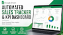 build automated google sheet sales tracker and KPI dashboard
