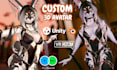 create custom furry vrchat avatar, anthro character, kemono model, vrchat upload