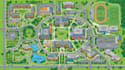 create campus, outdoor property, wayfinding and visitor map