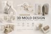 design 3d silicone mold slip casting ceramic plaster pottery mold 3d printing