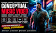 do animated conceptual music video, darkwave, synthwave, postpunk, cyberpunk
