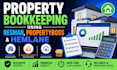 provide professional property bookkeeping using resman, propertyboss and hemlane