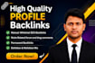 build high da profile backlinks with manual white hat SEO