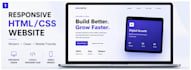 create a responsive HTML CSS website