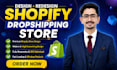 do shopify store design, shopify dropshipping store, redesign shopify web