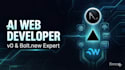 build custom ai web application using v0 or bolt new