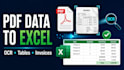 extract PDF tables and invoices to excel with ocr