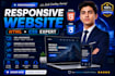 create a responsive webpage with HTML and CSS