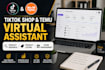 tiktok shop and temu virtual assistant services