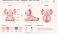 design a custom plush reference sheet for labubu mascot plushie concept art