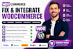 fix and integrate woocommerce API, shipping, payment, checkout and webhooks